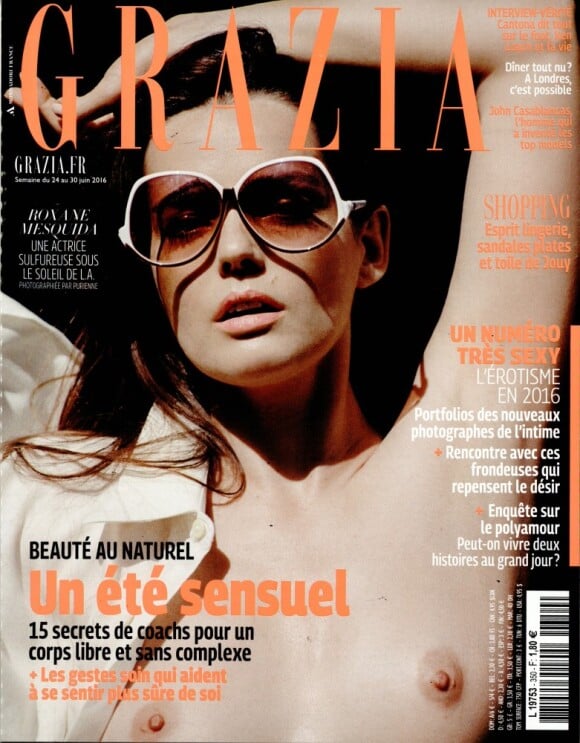 Roxane Mesquida en couverture du magazine Grazia du 24 juin 2016