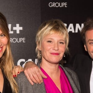 Lauren Bastide, Maïtena Biraben et Augustin Trapenard - Soirée des animateurs du Groupe Canal+ au Manko à Paris. Le 3 février 2016.