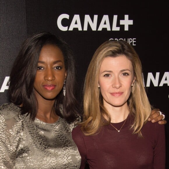 Hapsatou Sy et Elisabeth Bost - Soirée des animateurs du Groupe Canal+ au Manko à Paris. Le 3 février 2016