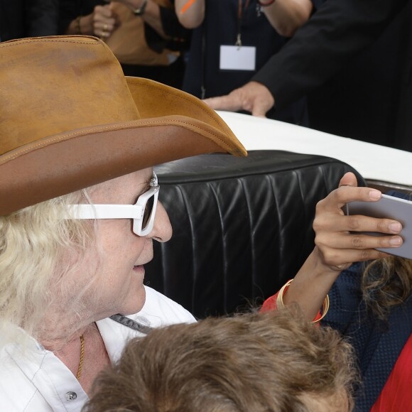 Michel Polnareff et Danyellah Polnareff - Inauguration de la place Michel Polnareff et ouverture de l'exposition au MuPop (Musée des musiques populaires) qui lui consacre une rétrospective - Montluçon le 20 juin 2015