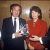 Danielle Mitterrand et Elie Wiesel à la fondation Elie Wiesel pour l'Humanité en 1989