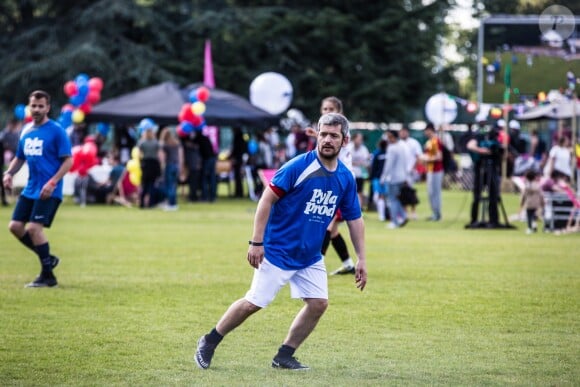 Semi-Exclusif - Le chanteur Grégoire (Boissenot) - People lors du tournoi de football Media Cup, un tournoi par équipe de production ou chaine de télévision, à Meudon. Le 2 juillet 2016