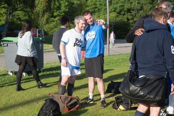 Semi-Exclusif - Le chanteur Grégoire (Boissenot) - People lors du tournoi de football Media Cup, un tournoi par équipe de production ou chaine de télévision, à Meudon. Le 2 juillet 2016