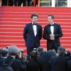 Kev Adams et Gad Elmaleh à la montée des marches du film "Elle" lors du 69ème Festival International du Film de Cannes. Le 21 mai 2016.