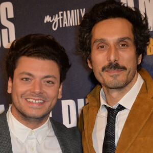 Kev Adams et Vincent Elbaz à l'Avant-première du film "Amis Publics" au cinéma UGC Normandie à Paris, le 1er février 2016. © Veeren/Bestimage