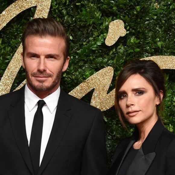 David Beckham et sa femme Victoria Beckham au British Fashion Awards 2015 à Londres, le 23 novembre 2015