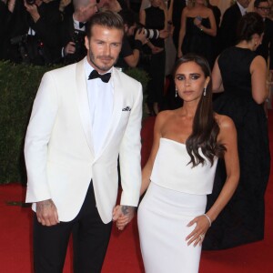 Victoria Beckham, David Beckham - Soirée du Met Ball / Costume Institute Gala 2014: "Charles James: Beyond Fashion" à New York. Le 5 mai 2014.