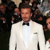 David Beckham et sa femme Victoria Beckham - Soirée du Met Ball / Costume Institute Gala 2014: "Charles James: Beyond Fashion" à New York le 5 mai 2014.