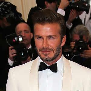 David Beckham et sa femme Victoria Beckham - Soirée du Met Ball / Costume Institute Gala 2014: "Charles James: Beyond Fashion" à New York le 5 mai 2014.