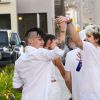 Paris Jackson et son petit-ami Michael Snoddy  arrivent à une fête privée au restaurant Nobu à Los Angeles, le 4 juillet 2016