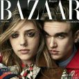Couverture du Harper's Bazaar Kazakhstan avec Sistine Stallone et Gabriel-Kane Day-Lewis.