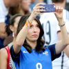 Jennifer Giroud (Femme de Olivier Giroud) lors du match de l'Euro 2016 Allemagne-France au stade Vélodrome à Marseille, France, le 7 juillet 2016. © Cyril Moreau/Bestimage