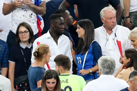 Bacary Sagna et sa femme Ludivine Sagna lors du match de l'Euro 2016 Allemagne-France au stade Vélodrome à Marseille, France, le 7 juillet 2016. © Cyril Moreau/Bestimage