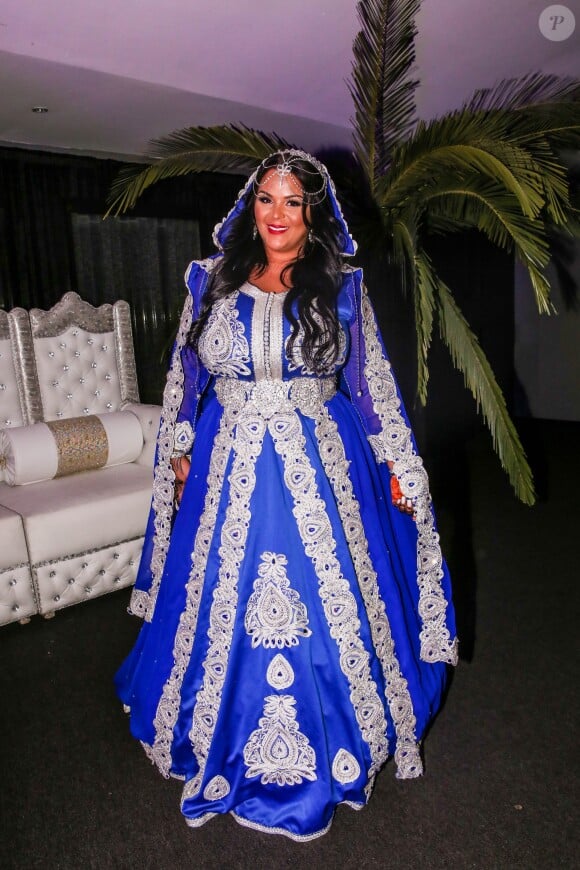 Exclusif - Fiançailles de Sarah Fraisou ("Les Anges 8") avec Malik, la cérémonie s'est déroulée dans une salle des fêtes de la région parisienne en présence de leurs familles le 8 juillet 2016.