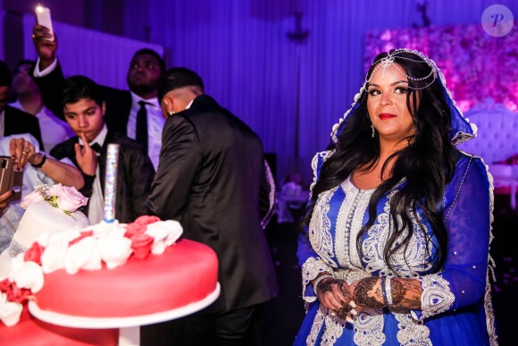 Exclusif - Fiançailles de Sarah Fraisou ("Les Anges 8") avec Malik, la cérémonie s'est déroulée dans une salle des fêtes de la région parisienne en présence de leurs familles le 8 juillet 2016.