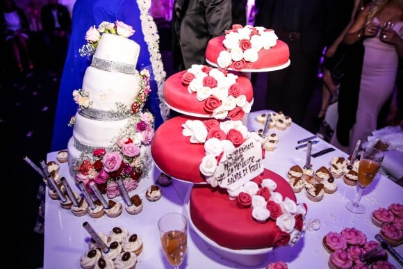 Exclusif - Fiançailles de Sarah Fraisou ("Les Anges 8") avec Malik, la cérémonie s'est déroulée dans une salle des fêtes de la région parisienne en présence de leurs familles le 8 juillet 2016.