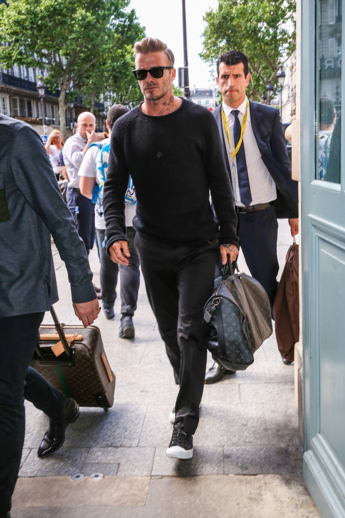 David Beckham - Defile Homme Printemps-Ete 2018 Louis Vuitton dans le  Domaine du Palais Royal a Paris Stock Photo - Alamy