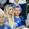 Ludivine Payet (Femme de Dimitri Payet) et son fils Noa après le match de la finale de l'Euro 2016 Portugal-France au Stade de France à Saint-Denis, France, le 10 juillet 2016. © Cyril Moreau/Bestimage