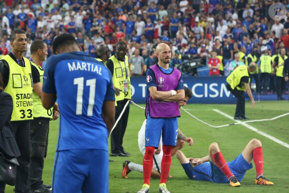 Anthony Martial - Déception des joueurs de l'équipe de France après leur défaite face au Portugal lors de la finale de l'Euro 2016 à Saint-Denis le 10 juillet 2016. © Cyril Moreau / Bestimage