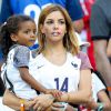 Isabelle Matuidi (la femme de Blaise Matuidi) et sa fille Naëlle lors du match de l'Euro 2016 Allemagne-France au stade Vélodrome à Marseille, France, le 7 juillet 2016. © Cyril Moreau/Bestimage
