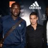 Moussa Sissoko, Wissam Ben Yedder, guest - Soirée Adidas à l'Arc à Paris, le 28 mai 2015.