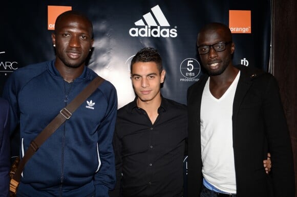 Moussa Sissoko, Wissam Ben Yedder, guest - Soirée Adidas à l'Arc à Paris, le 28 mai 2015.