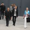 Exclusif - Johnny Hallyday et sa femme Laeticia quittent le concert de Céline Dion à l'AccorHotels Arena à Paris le 9 juillet 2016.