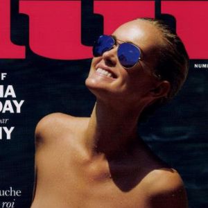 Laeticia Hallyday en couverture de Lui, juillet-août 2016.