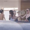 Mariah Carey avec ses enfants Monroe et Moroccan Cannon et son compagnon James Packer à bord du yacht Arctic P à Capri, Italie, le 5 juillet 2016.