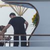 Mariah Carey avec ses enfants Monroe et Moroccan Cannon et son compagnon James Packer à bord du yacht Arctic P à Capri, Italie, le 6 juillet 2016.
