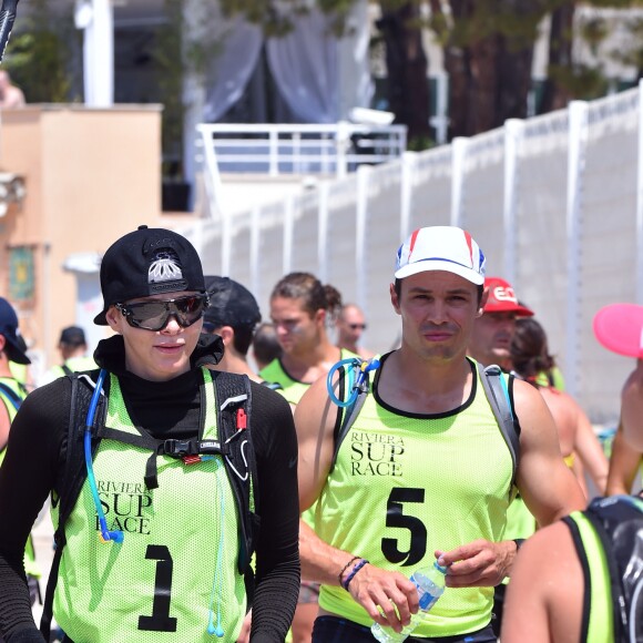 Exclusif - La princesse Charlene de Monaco a participé le 25 juin 2016 à la 2e édition de la Riviera Sup Race, une course de paddle de 14 kilomètres (Monaco, Italie, Menton, Roquebrune-Cap-Martin) organisée par l'association Hoé Hoé, en compagnie de son frère Gareth Wittstock. Son mari le prince Albert II de Monaco en a donné le départ sur la plage du Larvotto et était présent à Roquebrune-Cap-Martin pour l'accueillir à son arrivée, après 2h52 d'effort en plein soleil. © Bruno Bebert - Olivier Huitel/Pool Restreint Monaco/Bestimage-Crystal