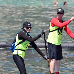 Exclusif - La princesse Charlene de Monaco a participé le 25 juin 2016 à la 2e édition de la Riviera Sup Race, une course de paddle de 14 kilomètres (Monaco, Italie, Menton, Roquebrune-Cap-Martin) organisée par l'association Hoé Hoé, en compagnie de son frère Gareth Wittstock. Son époux le prince Albert II de Monaco en a donné le départ sur la plage du Larvotto et était présent à Roquebrune-Cap-Martin pour l'accueillir à son arrivée, après 2h52 d'effort en plein soleil. © Bruno Bebert - Olivier Huitel/Pool Restreint Monaco/Bestimage-Crystal