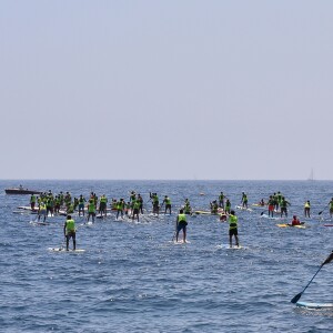 Exclusif - La princesse Charlene de Monaco a participé le 25 juin 2016 à la 2e édition de la Riviera Sup Race, une course de paddle de 14 kilomètres (Monaco, Italie, Menton, Roquebrune-Cap-Martin) organisée par l'association Hoé Hoé, en compagnie de son frère Gareth Wittstock. Son époux le prince Albert II de Monaco en a donné le départ sur la plage du Larvotto et était présent à Roquebrune-Cap-Martin pour l'accueillir à son arrivée, après 2h52 d'effort en plein soleil. © Bruno Bebert - Olivier Huitel/Pool Restreint Monaco/Bestimage-Crystal