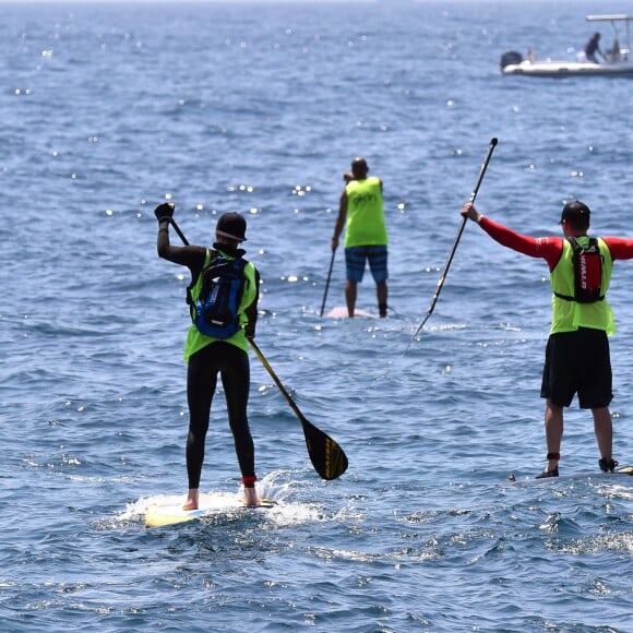 Exclusif - La princesse Charlene de Monaco a participé le 25 juin 2016 à la 2e édition de la Riviera Sup Race, une course de paddle de 14 kilomètres (Monaco, Italie, Menton, Roquebrune-Cap-Martin) organisée par l'association Hoé Hoé, en compagnie de son frère Gareth Wittstock. Son époux le prince Albert II de Monaco en a donné le départ sur la plage du Larvotto et était présent à Roquebrune-Cap-Martin pour l'accueillir à son arrivée, après 2h52 d'effort en plein soleil. © Bruno Bebert - Olivier Huitel/Pool Restreint Monaco/Bestimage-Crystal