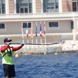 Exclusif - Charlene de Monaco a participé le 25 juin 2016 à la 2e édition de la Riviera Sup Race, une course de paddle de 14 kilomètres (Monaco, Italie, Menton, Roquebrune-Cap-Martin) organisée par l'association Hoé Hoé, en compagnie de son frère Gareth Wittstock. Son époux le prince Albert II de Monaco en a donné le départ sur la plage du Larvotto et était présent à Roquebrune-Cap-Martin pour l'accueillir à son arrivée, après 2h52 d'effort en plein soleil. © Bruno Bebert - Olivier Huitel/Pool Restreint Monaco/Bestimage-Crystal