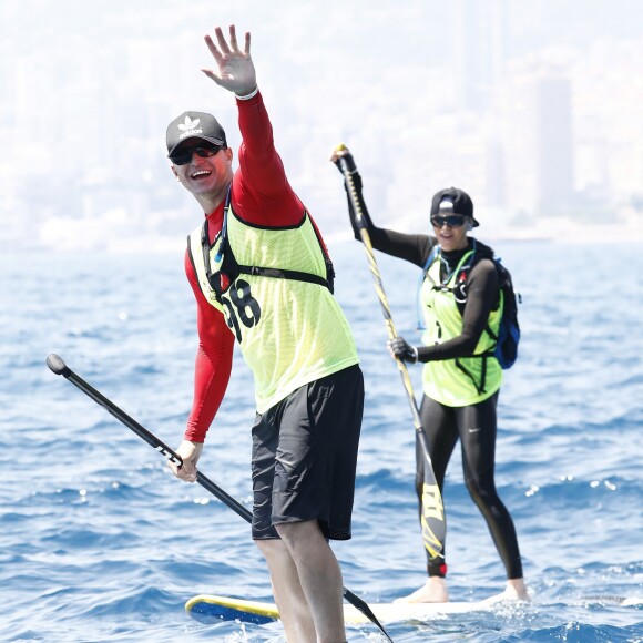 Exclusif - Charlene de Monaco a participé le 25 juin 2016 à la 2e édition de la Riviera Sup Race, une course de paddle de 14 kilomètres (Monaco, Italie, Menton, Roquebrune-Cap-Martin) organisée par l'association Hoé Hoé, en compagnie de son frère Gareth Wittstock. Son époux le prince Albert II de Monaco en a donné le départ sur la plage du Larvotto et était présent à Roquebrune-Cap-Martin pour l'accueillir à son arrivée, après 2h52 d'effort en plein soleil. © Bruno Bebert - Olivier Huitel/Pool Restreint Monaco/Bestimage-Crystal