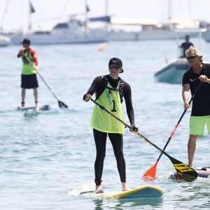 Exclusif - La princesse Charlene a participé le 25 juin 2016 à la 2e édition de la Riviera Sup Race, une course de paddle de 14 kilomètres (Monaco, Italie, Menton, Roquebrune-Cap-Martin) organisée par l'association Hoé Hoé, en compagnie de son frère Gareth Wittstock. Son époux le prince Albert II de Monaco en a donné le départ sur la plage du Larvotto et était présent à Roquebrune-Cap-Martin pour l'accueillir à son arrivée, après 2h52 d'effort en plein soleil. © Bruno Bebert - Olivier Huitel/Pool Restreint Monaco/Bestimage-Crystal