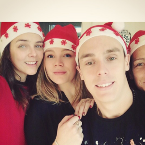 Pauline Ducruet, Camille Gottlieb, Louis Ducruet et leur mère la princesse Stéphanie de Monaco, Noël 2014, photo Instagram.