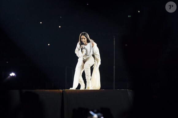 Rihanna en concert au Tele2 Arena à Stockholm. Le 4 juillet 2016