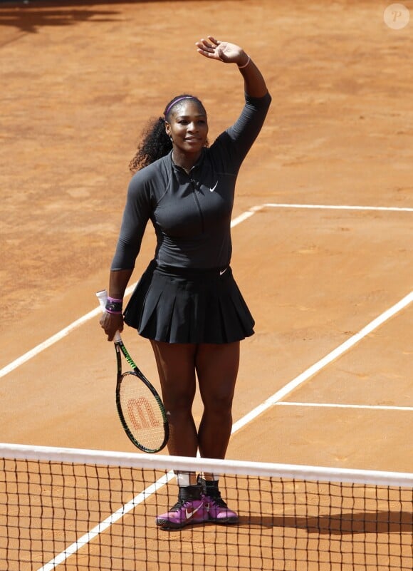 Serena Williams au 3ème tour du tournoi de tennis "Masters 1000" à Rome. Le 12 mai 2016