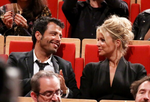Exclusif - Virginie Efira toujours très proche de son ex-compagnon Mabrouk El Mechri lors de la remise du prix Lumière à Martin Scorsese lors du festival Lumière 2015 (Grand Lyon Film Festival) à Lyon. Le 16 octobre 2015