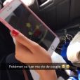Nabilla Benattia accro à Pokémon Go, sur Snapchat, samedi 23 juillet 2016
