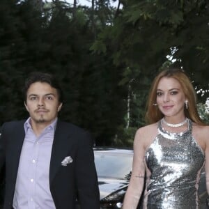 Egor Tarabasov et Lindsay Lohan à l'anniversaire de Lilly Becker à Londres, le 25 juin 2016