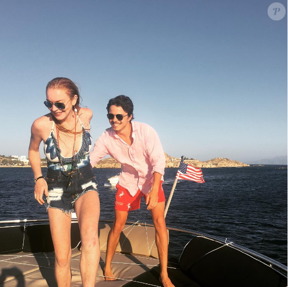 Lindsay Lohan et son fiancé Egor Tarabasov en vacances. Photo publiée sur Instagram à la mi juillet 2016