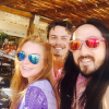 Lindsay Lohan et son fiancé Egor Tarabasov en vacances avec le Dj Steve Aoki. Photo publiée sur Instagram à la mi juillet 2016