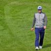 Exclusif - Justin Timberlake joue au golf sur le parcours du Bro Hog Golf à Stockholm, le 18 mai 2016.
