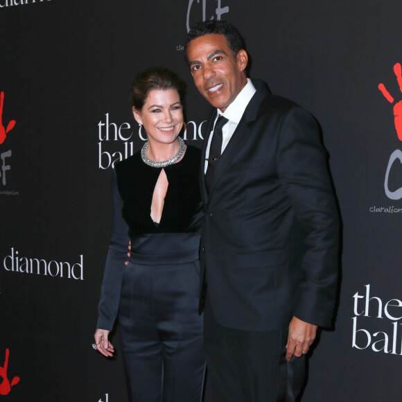 Ellen Pompeo, son mari Chris Ivery à la Soirée du premier "Bal de Diamant" à Beverly Hills le 11 décembre 2014.