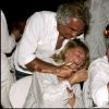 Flavio Briatore et Marta Marzotto au Billionaire en Sardaigne le 8 août 2005 pour les 53 ans de Fawaz Gruosi