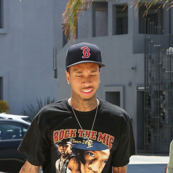 The youngest of the Kardashian-Jenner sisters Kylie Jenner arrives at Milk Studios with her rapper boyfriend Tyga. Jenner, who recently signed a million dollar deal with Puma, was wearing a pair of Nike Air Jordans, that completed her casual ensemble, Los Angeles, CA, USA on July 19, 2016. Photo by GSI/ABACAPRESS.COM20/07/2016 - Los Angeles