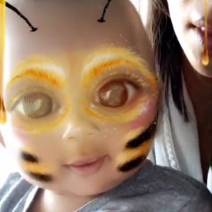 Kim Kardashian montrant son fils Saint sur Snapchat le 31 juillet 2016